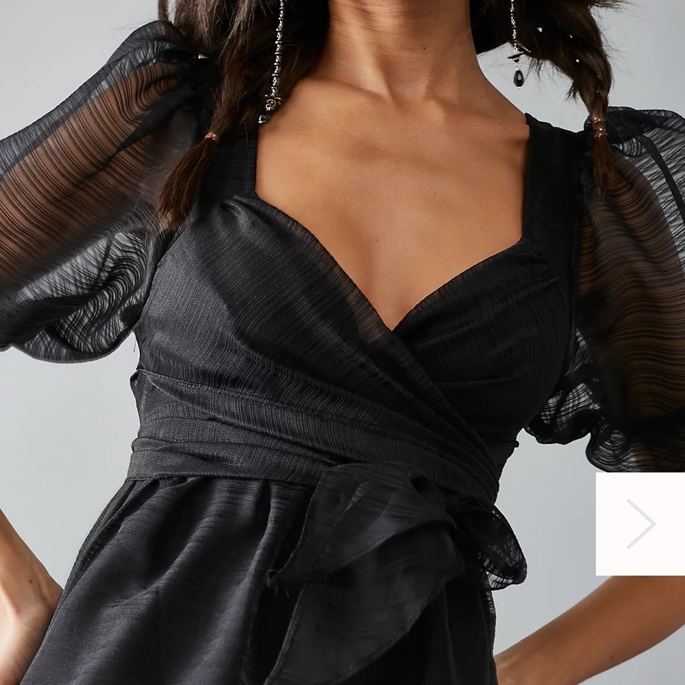 NWOT Free people hailey party dress in black Sz 6